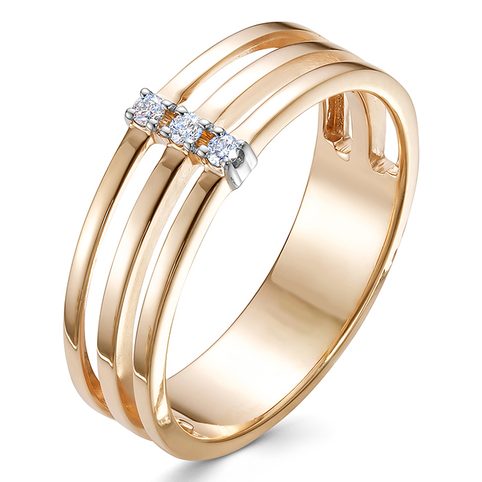 Кольцо, золото, бриллиант, 645-1100